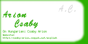 arion csaby business card